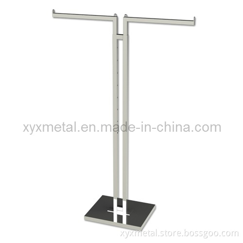 Two Straight or Slant Arms Way Chrome Garment Clothing Rack